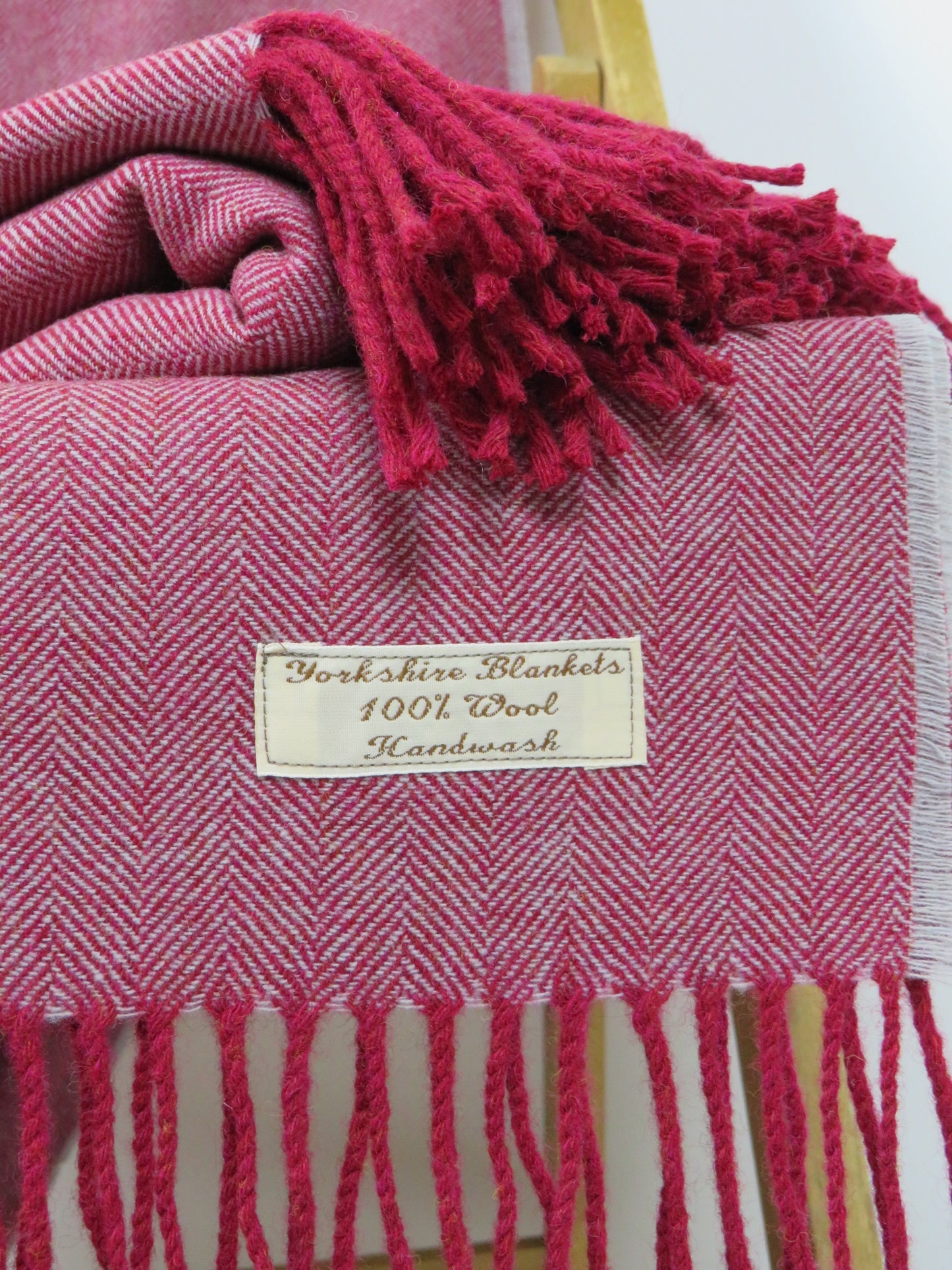 Luxury Herringbone Pure Wool Blanket