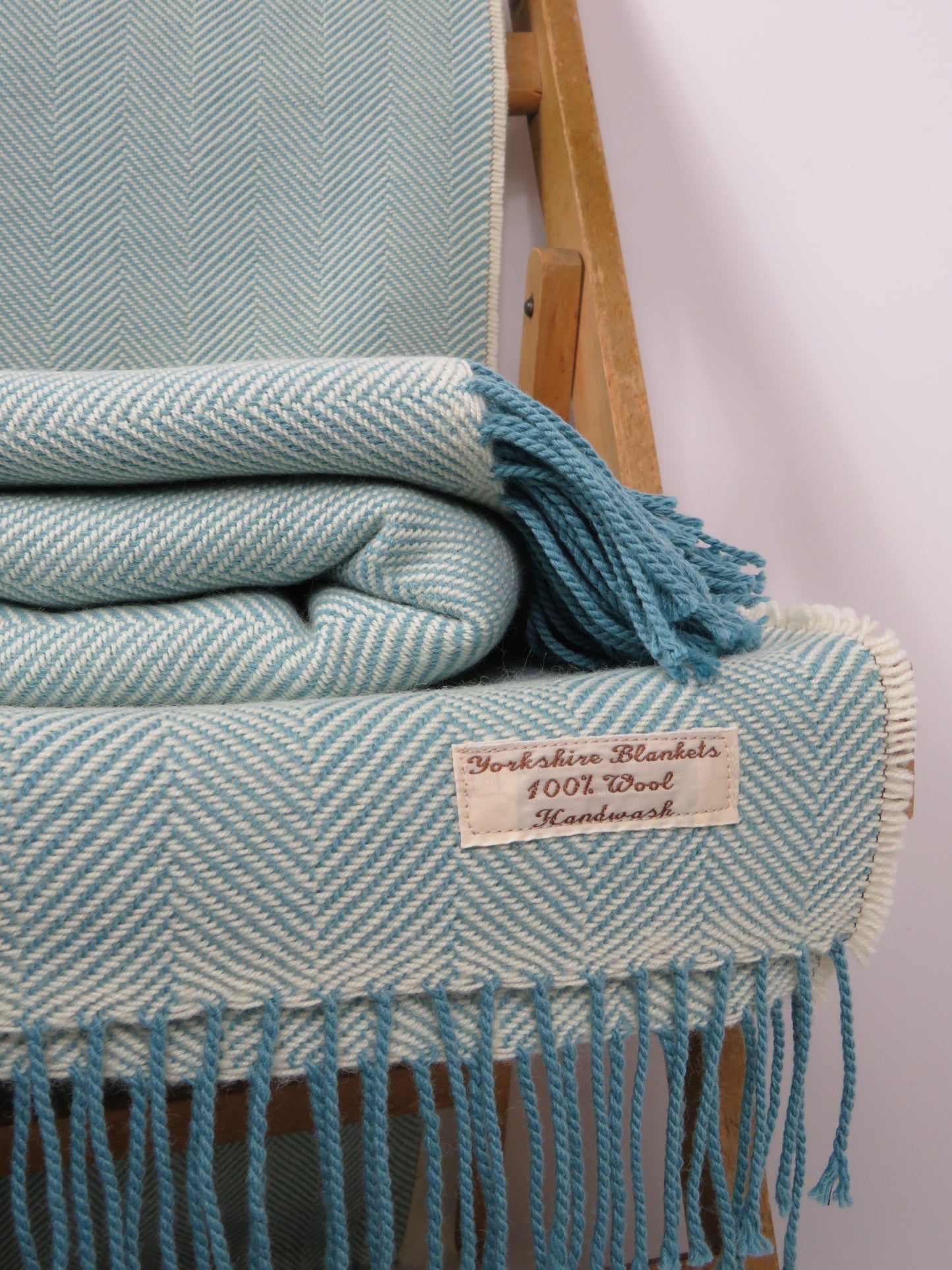 Luxury Herringbone Pure Wool Blanket