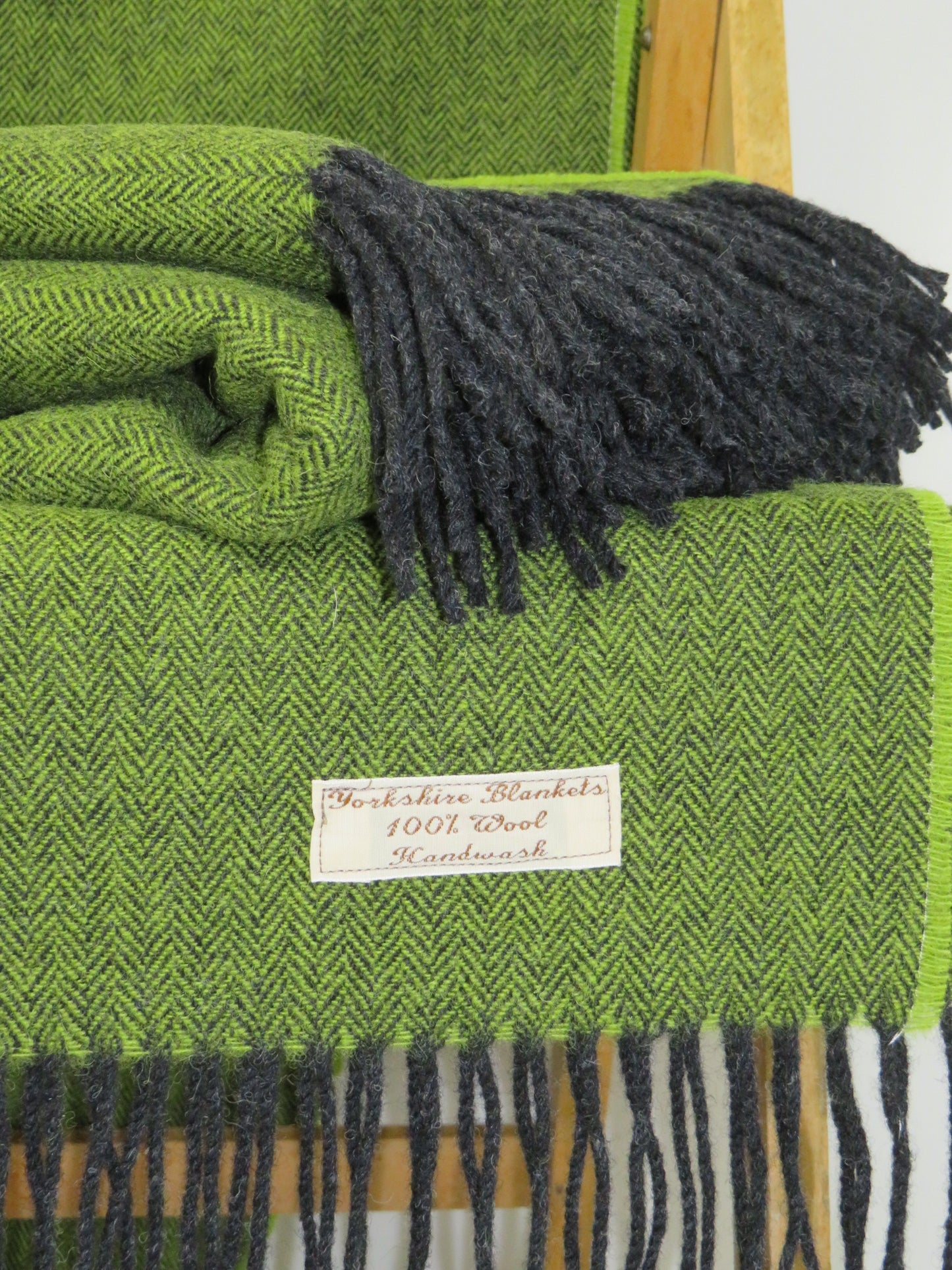 Luxury Herringbone Pure Wool Blanket
