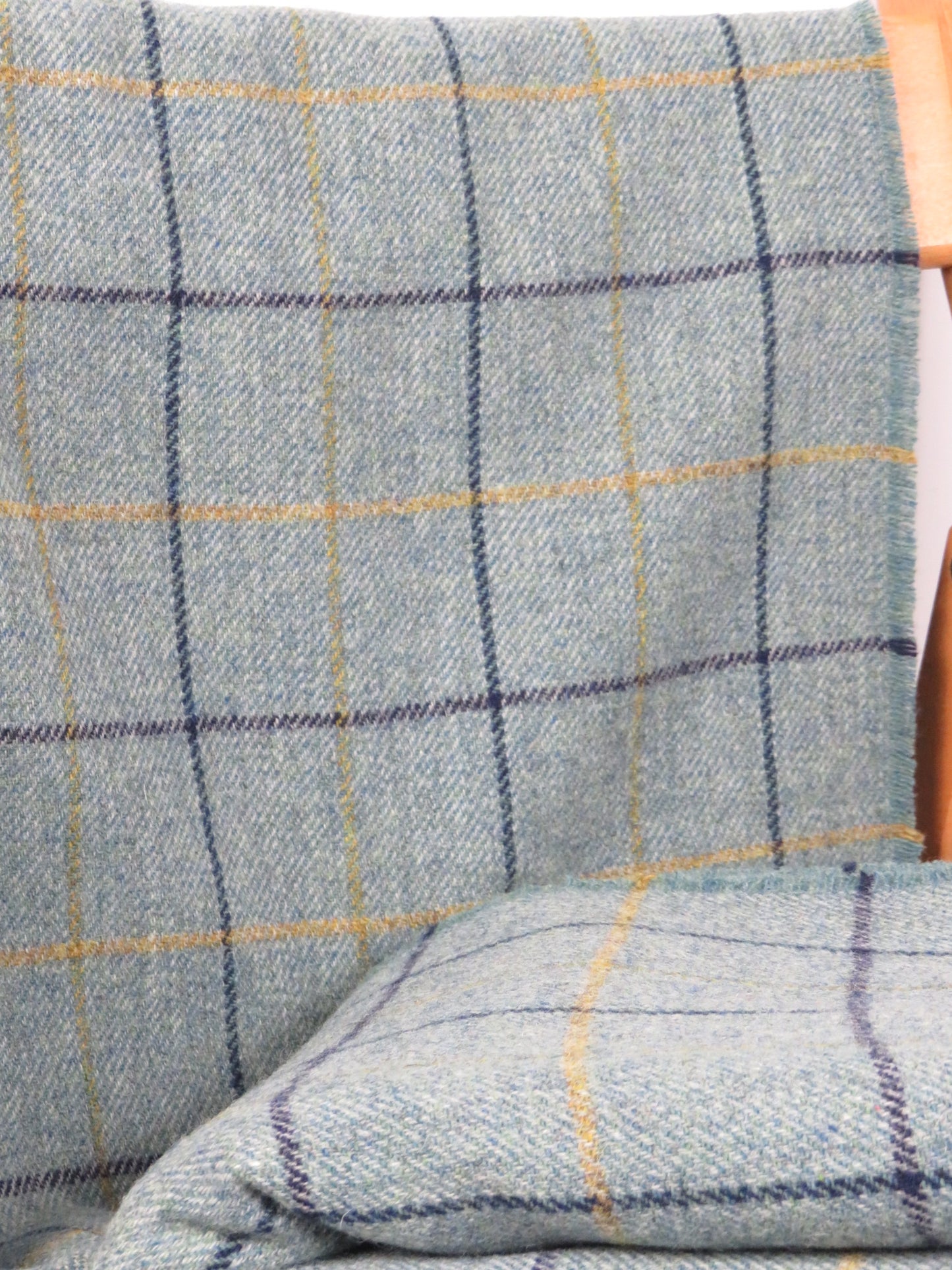 Luxury Windowpane Pure Wool Blanket