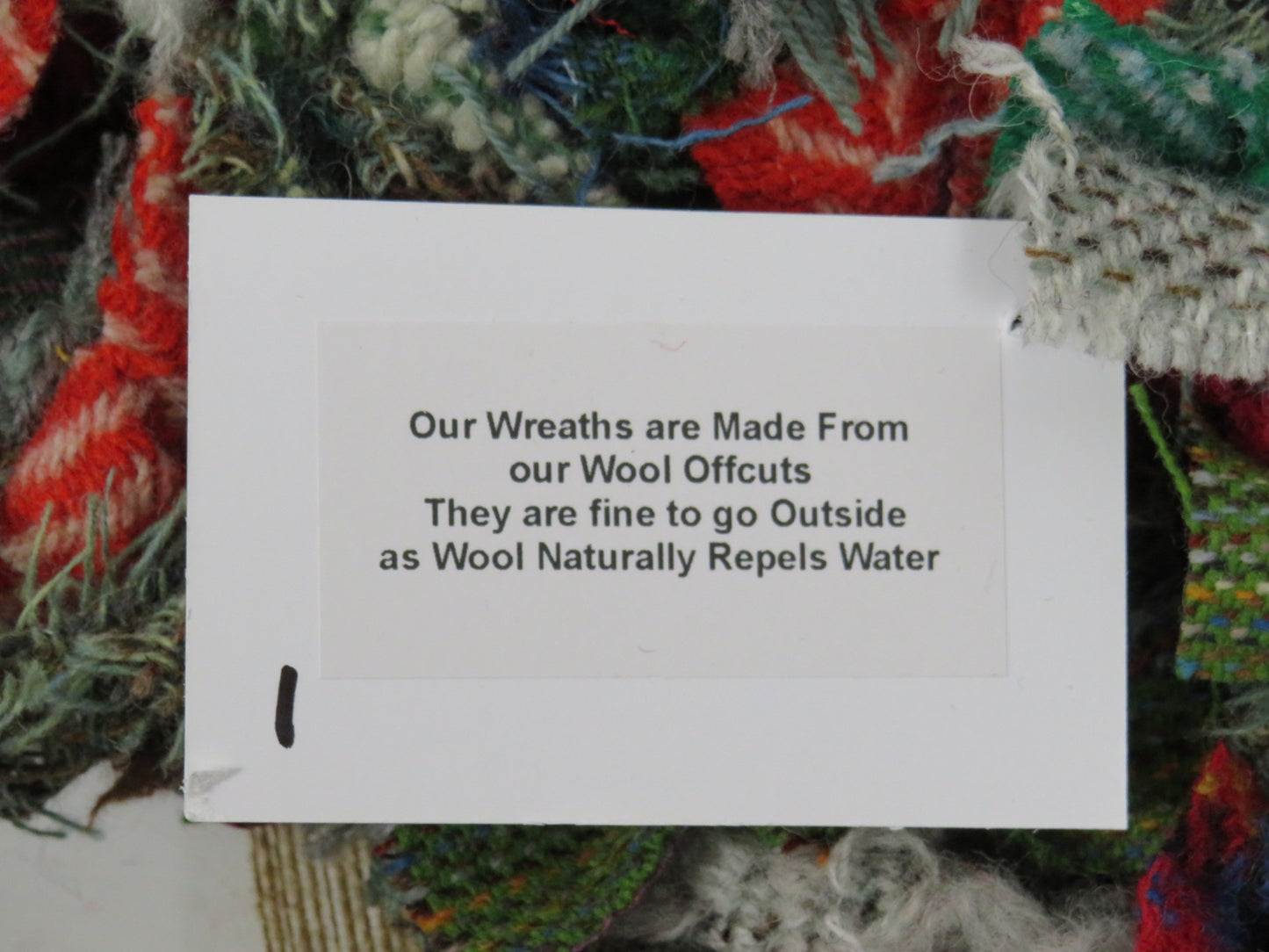 (1) Christmas Made Heart Rag Wreath