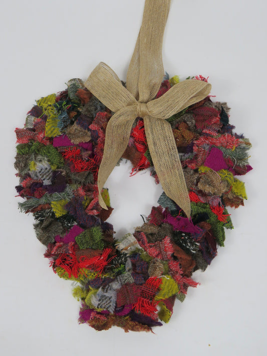 Heart Made Rag Wreath (7)
