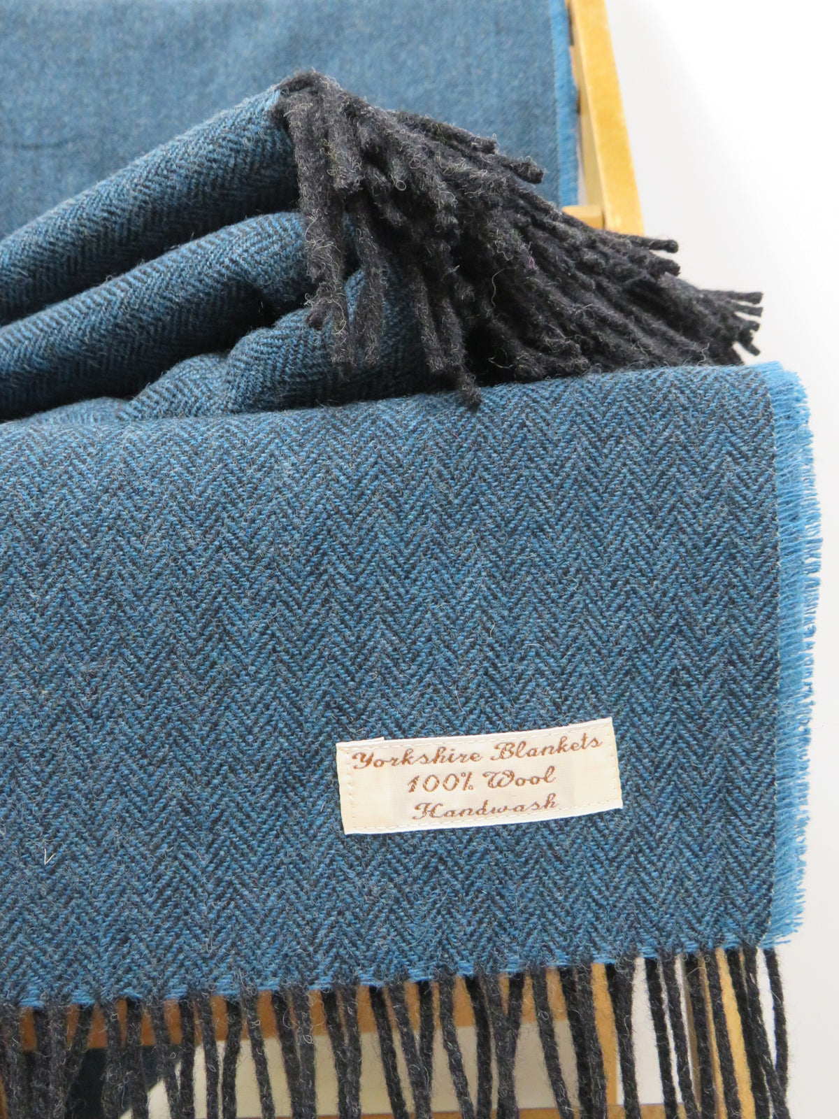 Luxury Herringbone Pure Wool Blanket