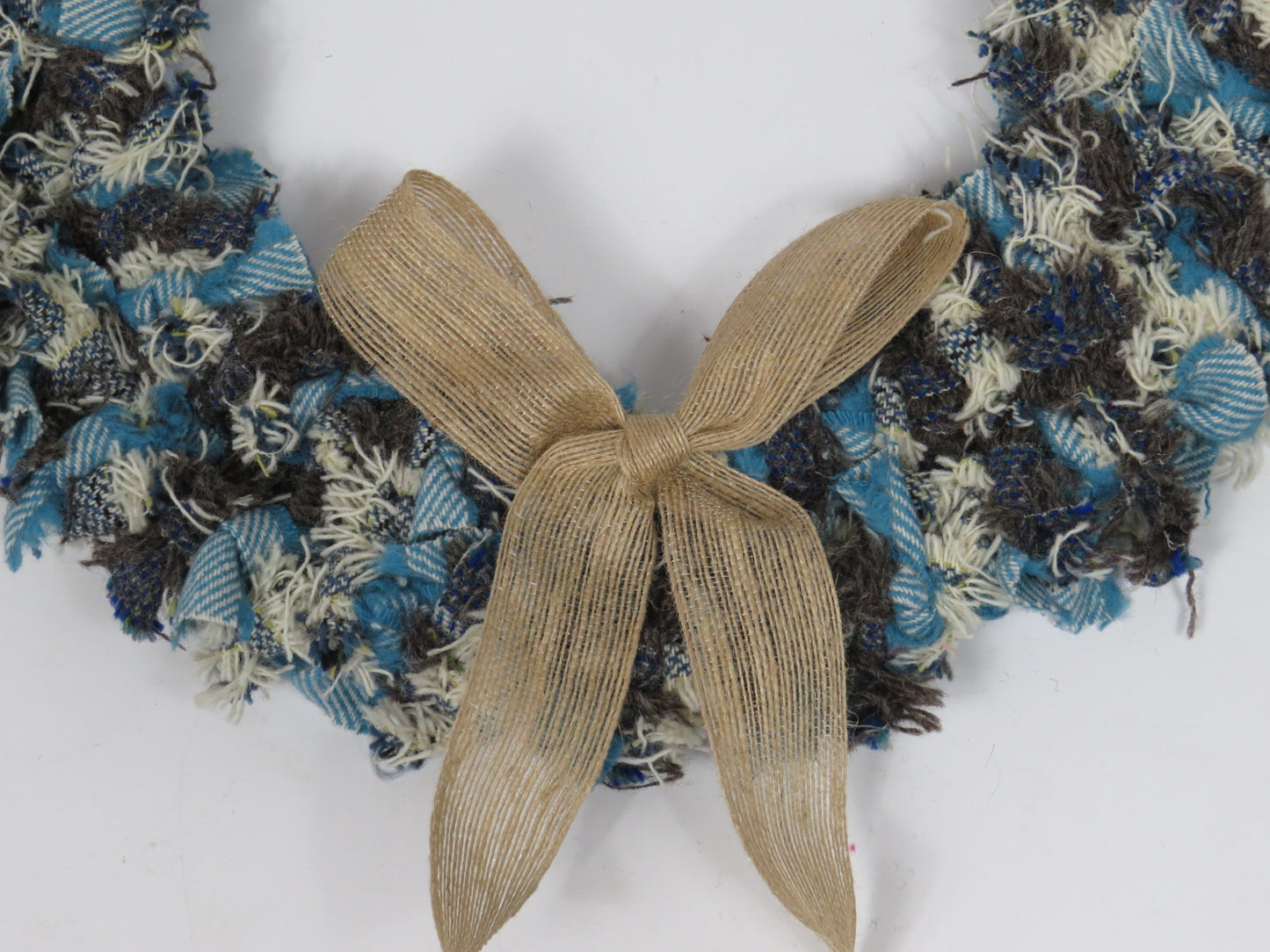 SALE Large Made Round Rag Wreath (31)