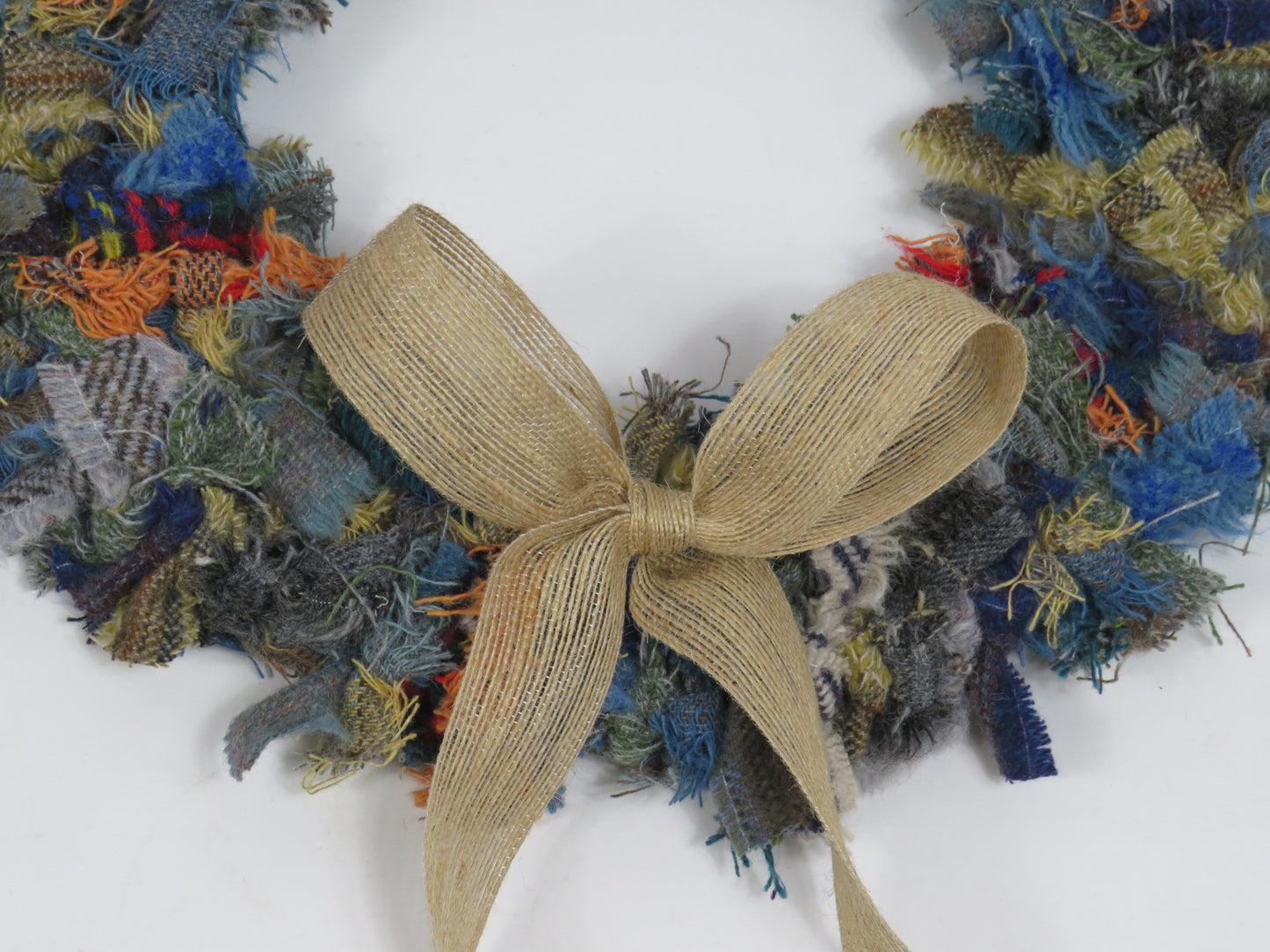 Made Round Rag Wreath (10)