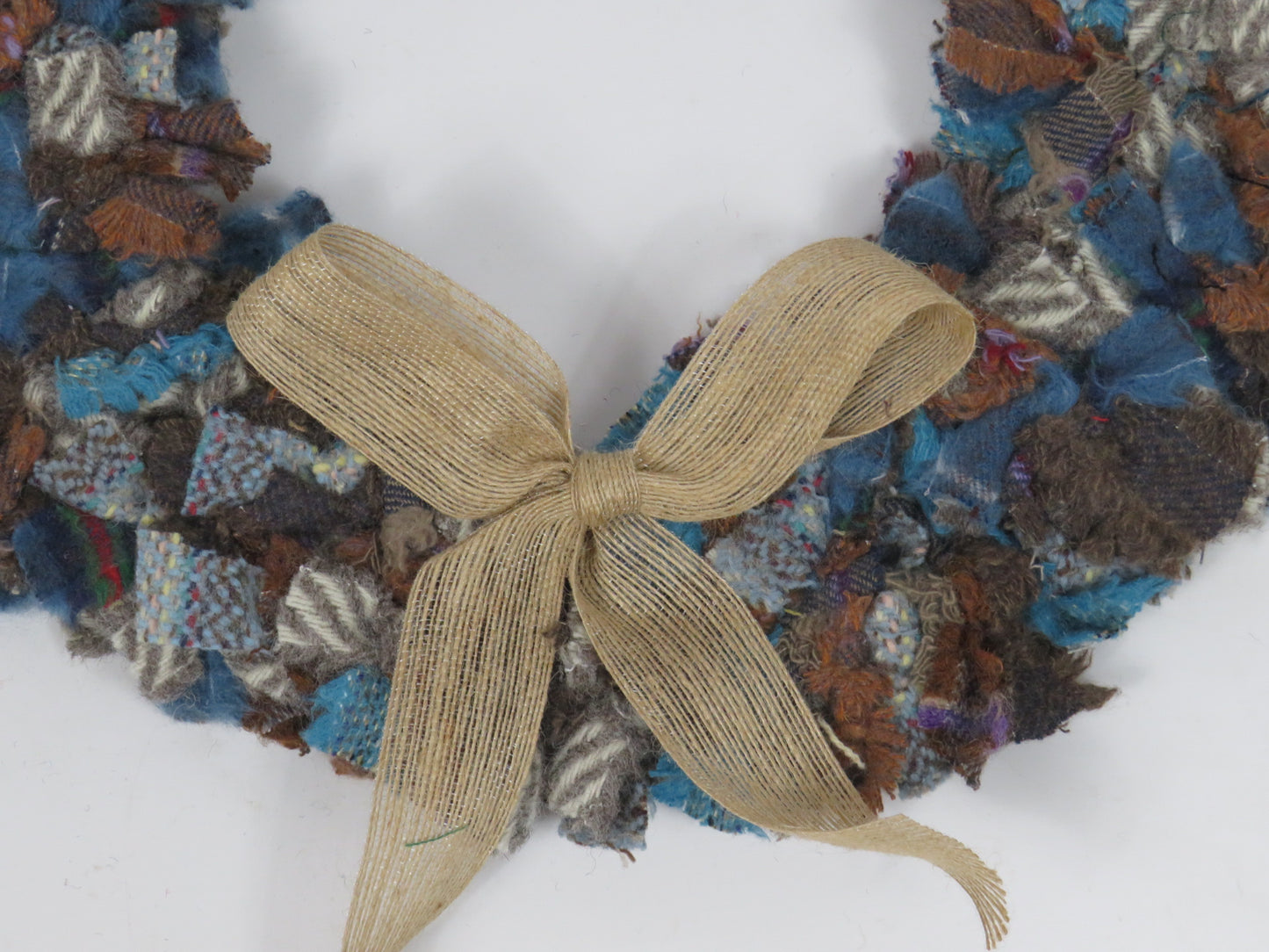 SALE Large Made Round Rag Wreath (34)