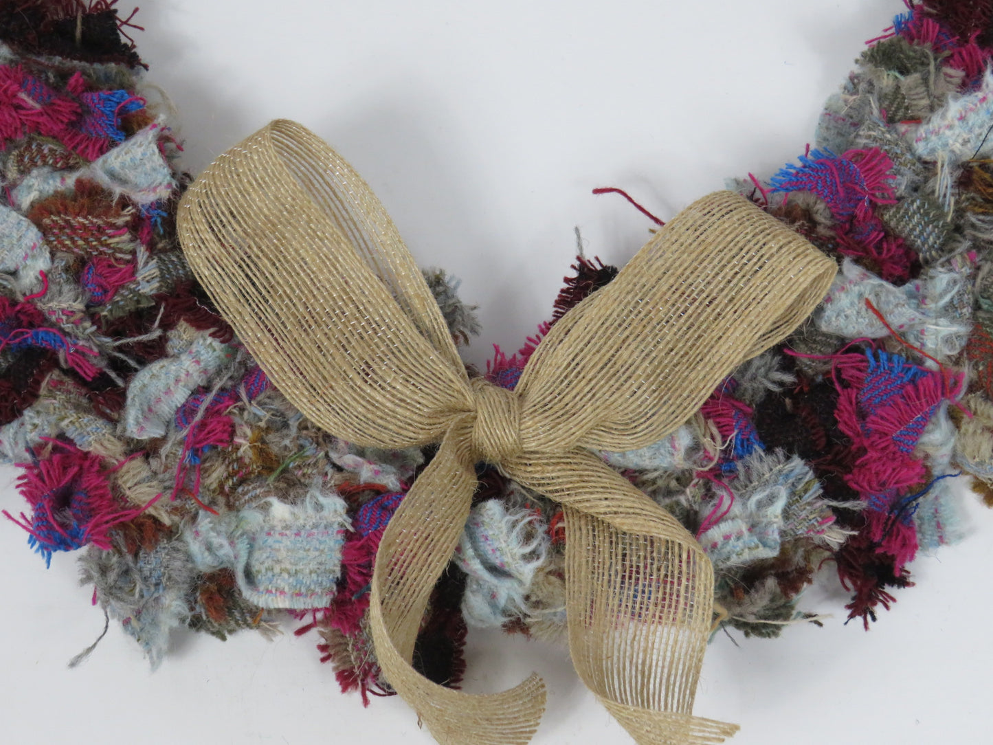 SALE Large Made Round Rag Wreath (18)