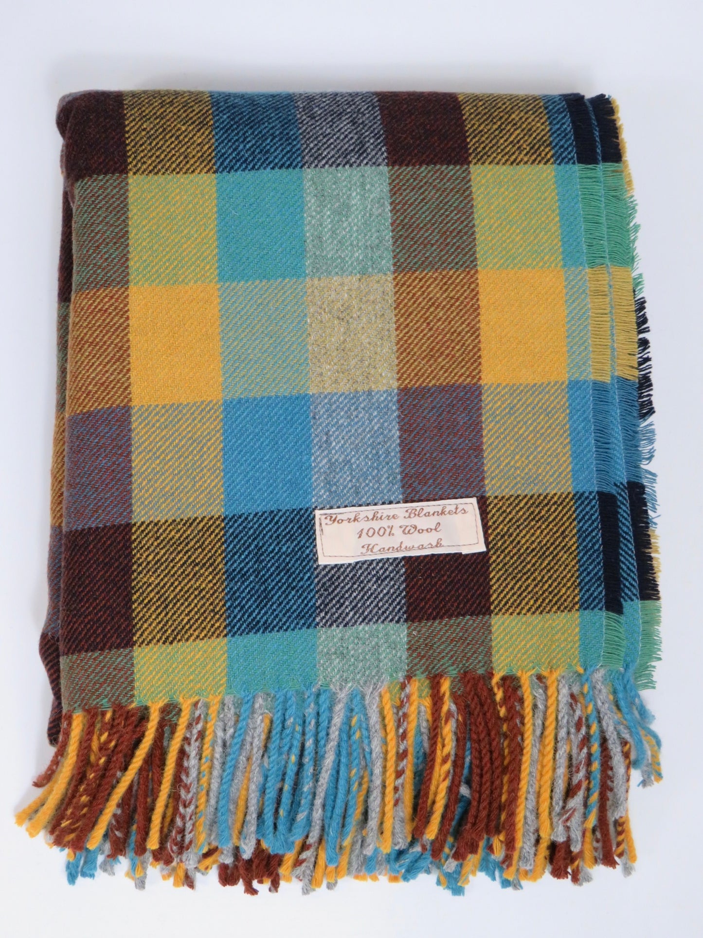 Luxury Windowpane Pure Wool Blanket