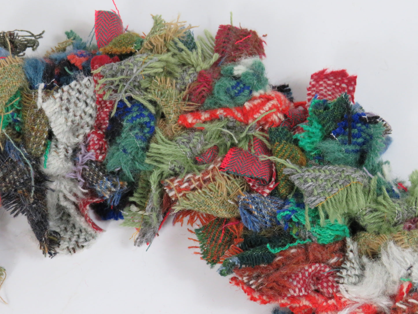 (6) Christmas Made Round Rag Wreath