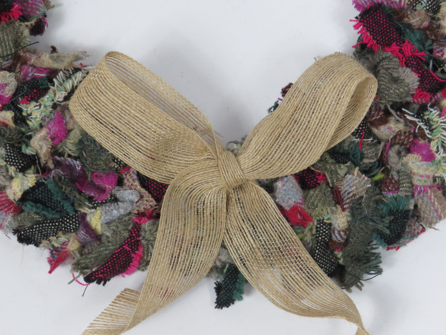 SALE Large Made Round Rag Wreath (25)