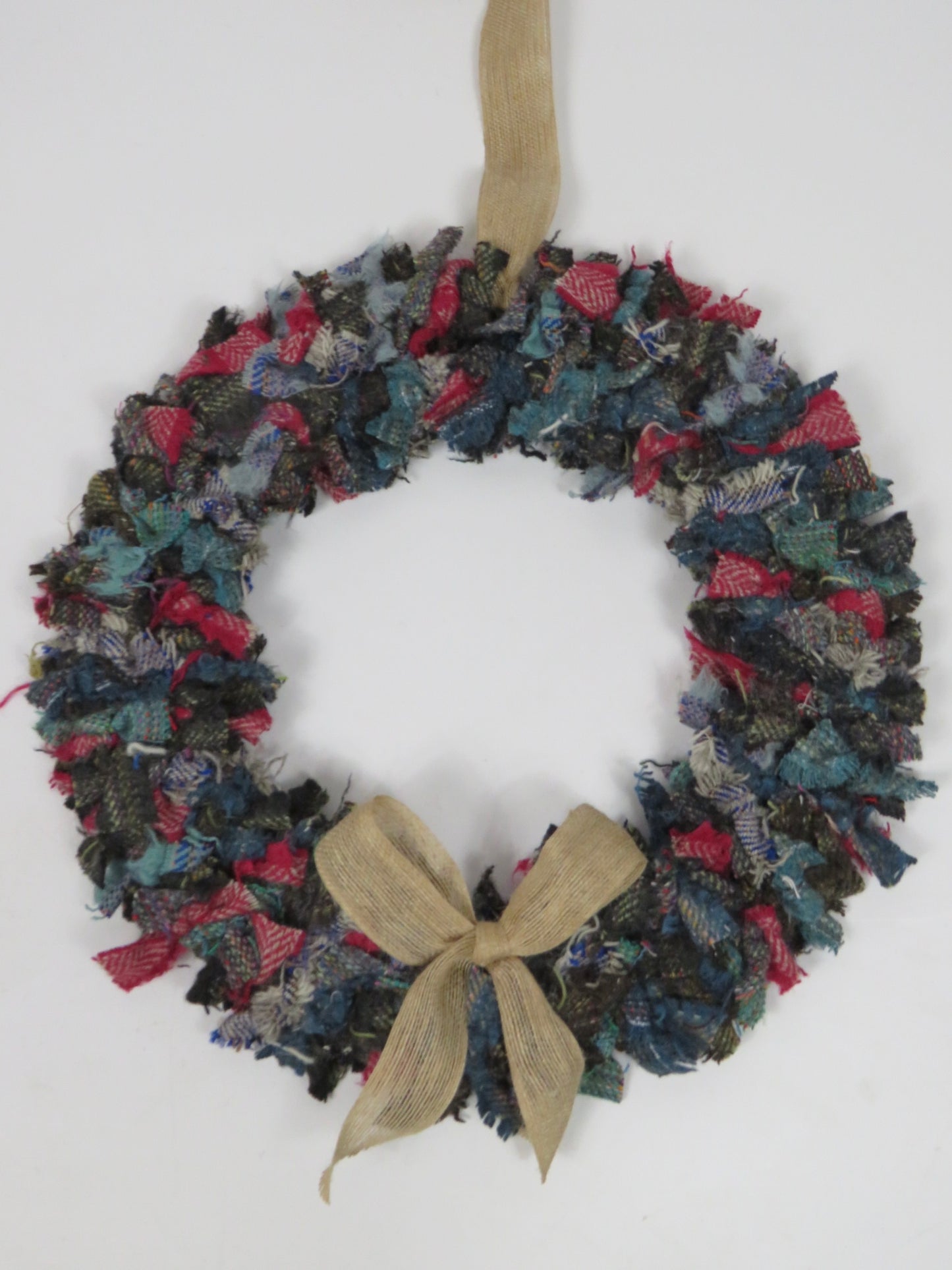 SALE Large Made Round Rag Wreath (41)