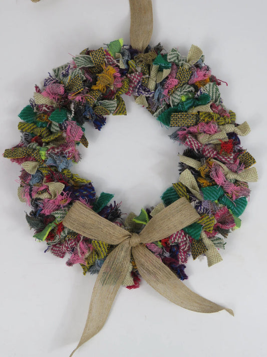 Spring into Wool - Spring Rag Wreath Workshop. Sunday 12th April 10.15am - 12.15pm