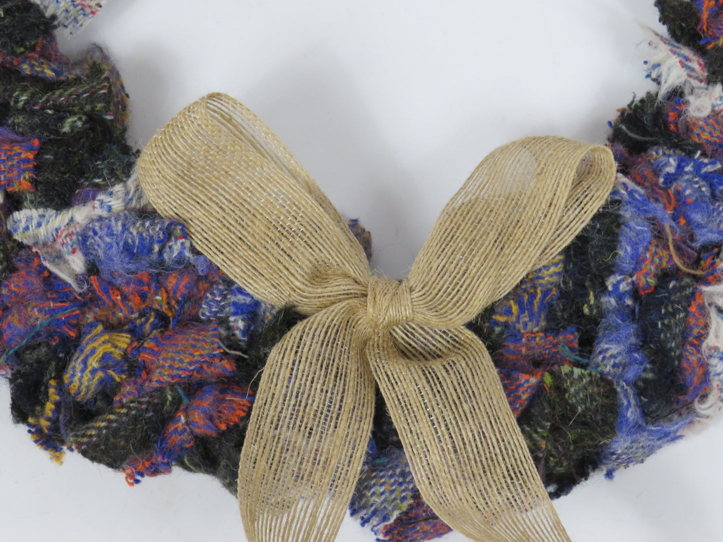 SALE Large Made Round Rag Wreath (11)
