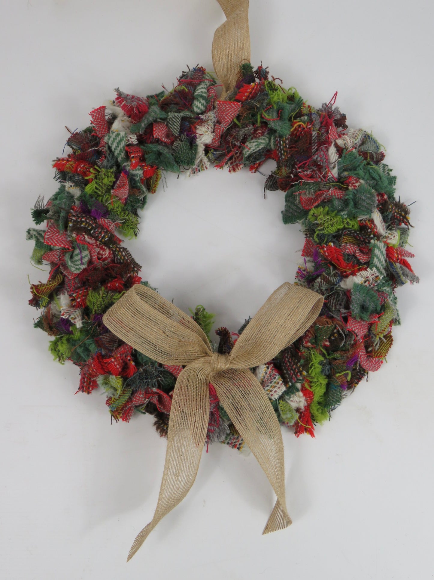 (1) Christmas DIY Rag Wreath Kit