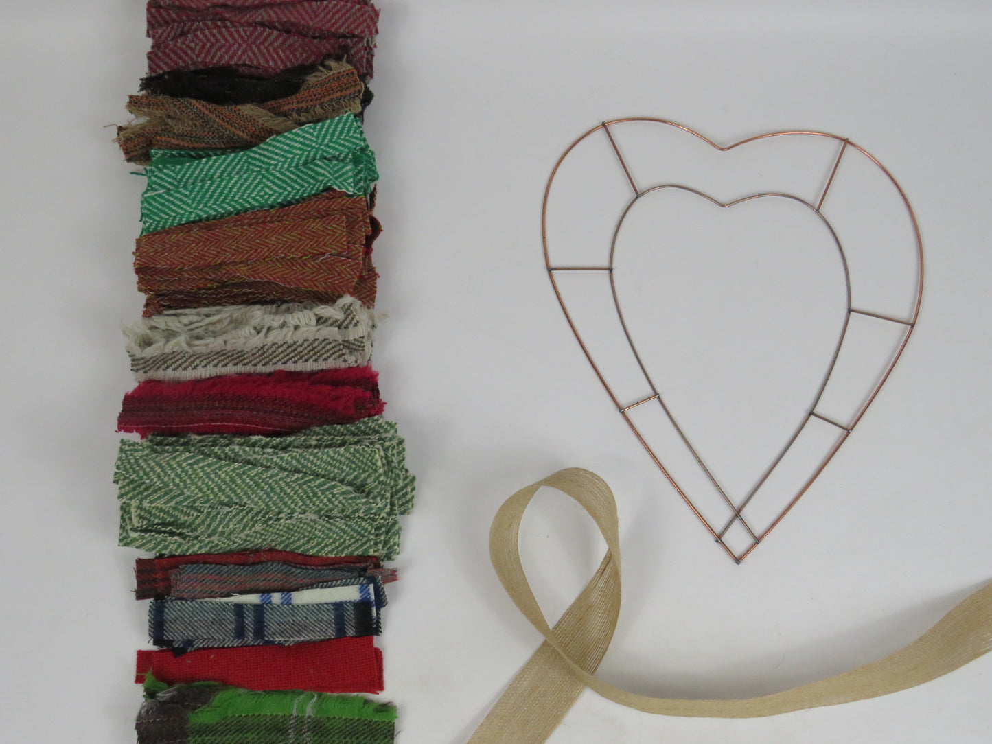 (3) Christmas DIY Rag Wreath Kit