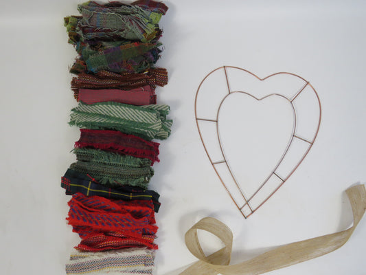 (2) Christmas DIY Rag Wreath Kit