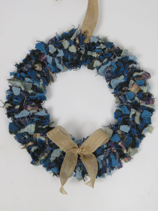SALE Large Made Round Rag Wreath (13)
