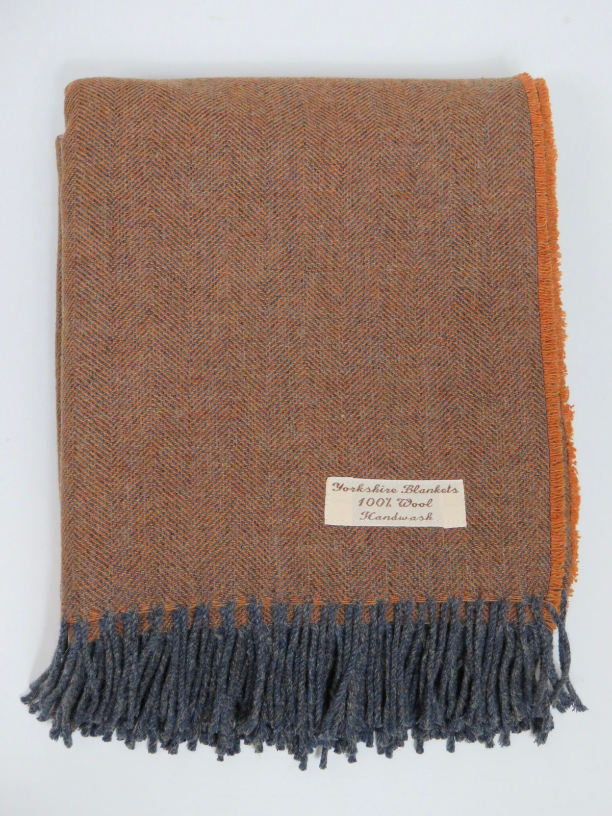 Luxury Herringbone Pure Wool Blanket