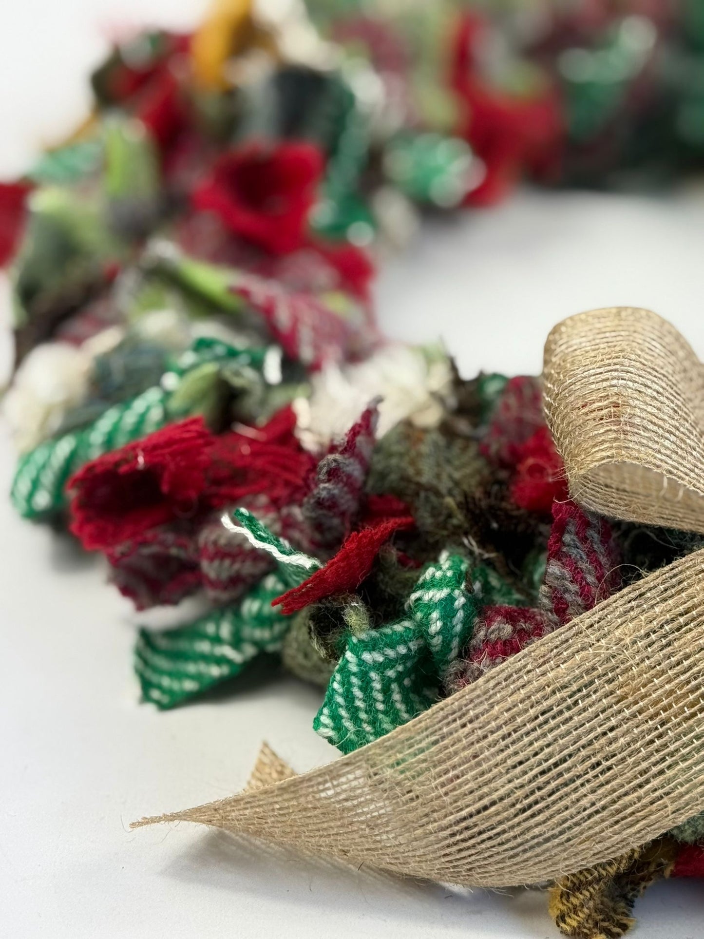 (1) Christmas DIY Rag Wreath Kit