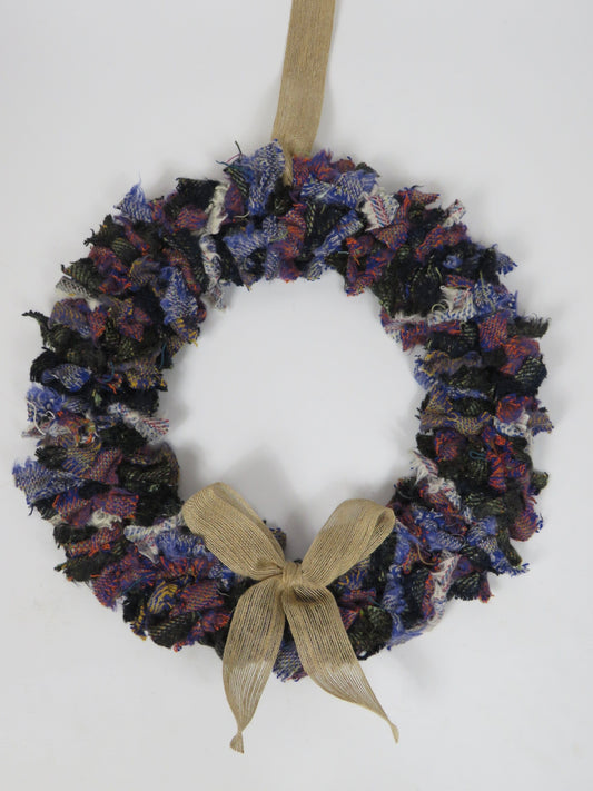SALE Large Made Round Rag Wreath (11)