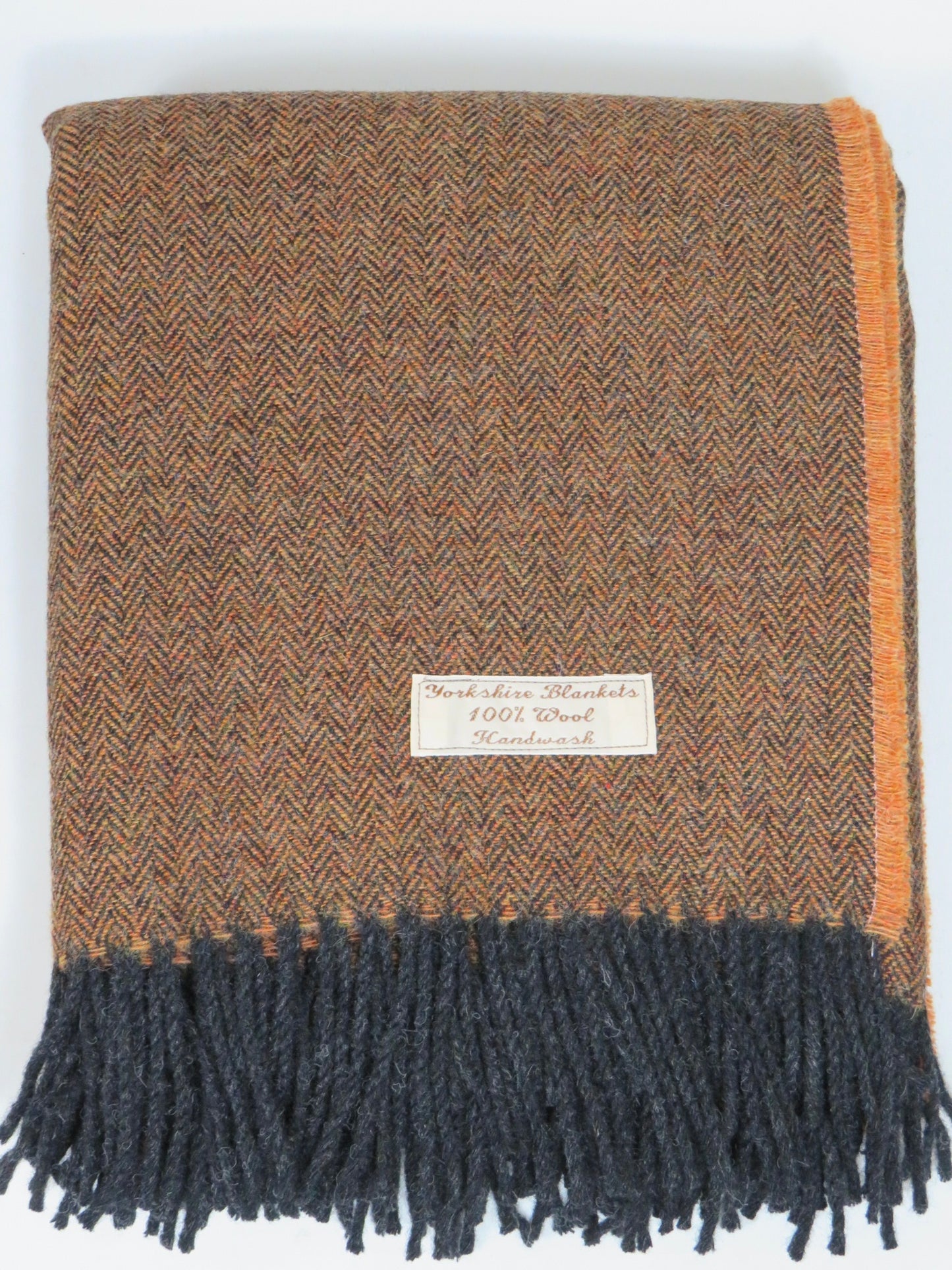 Luxury Herringbone Pure Wool Blanket