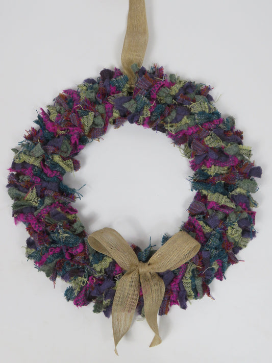 SALE Large Made Round Rag Wreath (4)