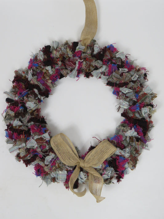 SALE Large Made Round Rag Wreath (18)