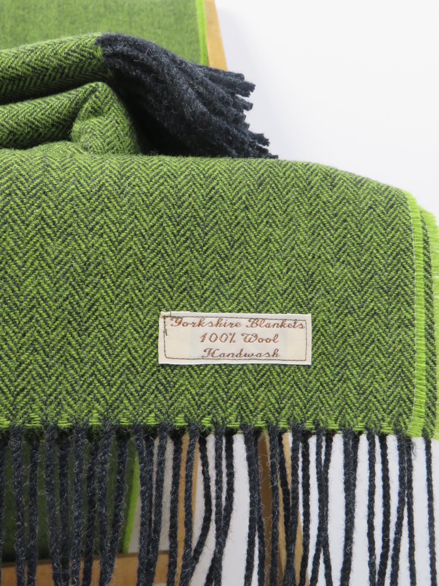 Luxury Herringbone Pure Wool Blanket