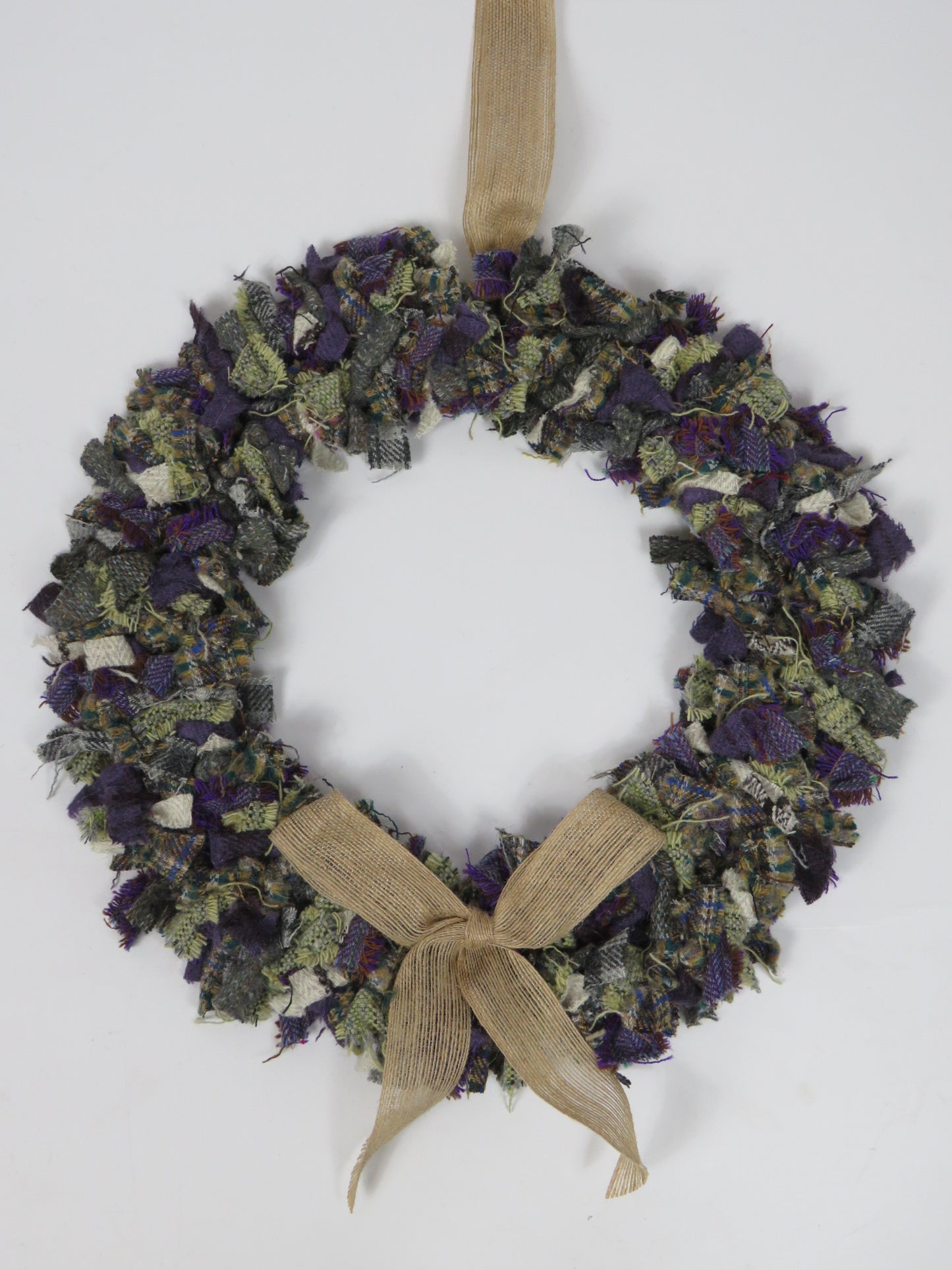 SALE Large Made Round Rag Wreath (14)