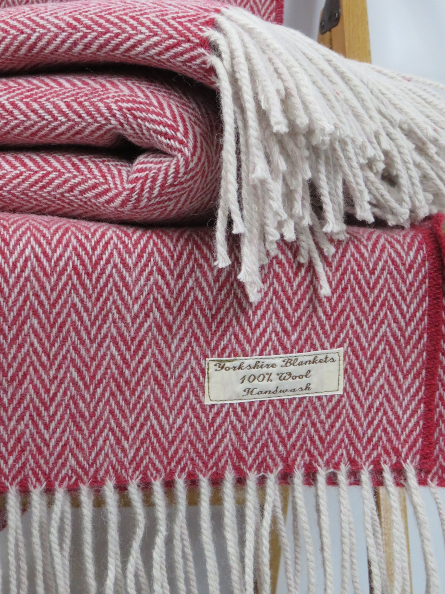 Luxury Herringbone Pure Wool Blanket