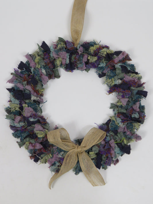 SALE Large Made Round Rag Wreath (1)