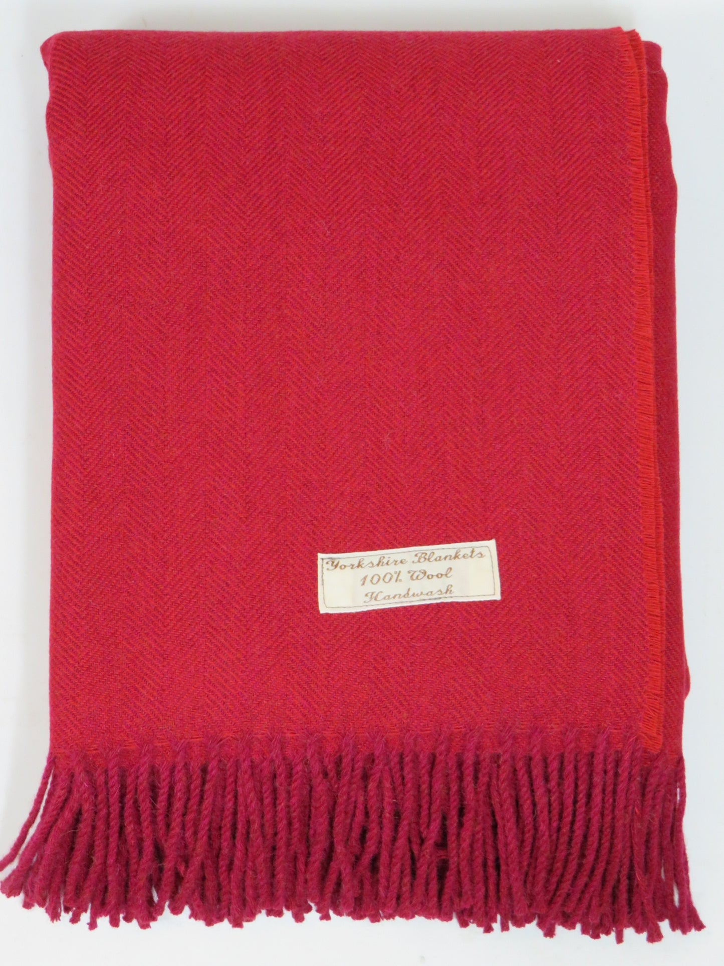 Luxury Herringbone Pure Wool Blanket