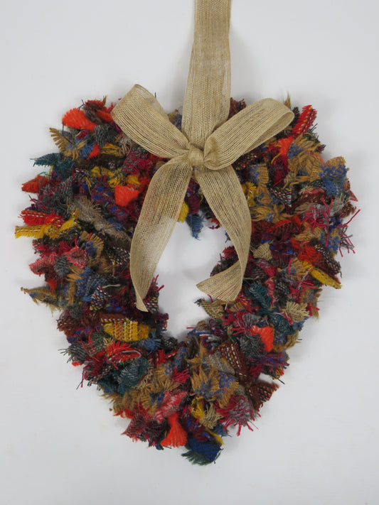 Heart Made Rag Wreath (8)