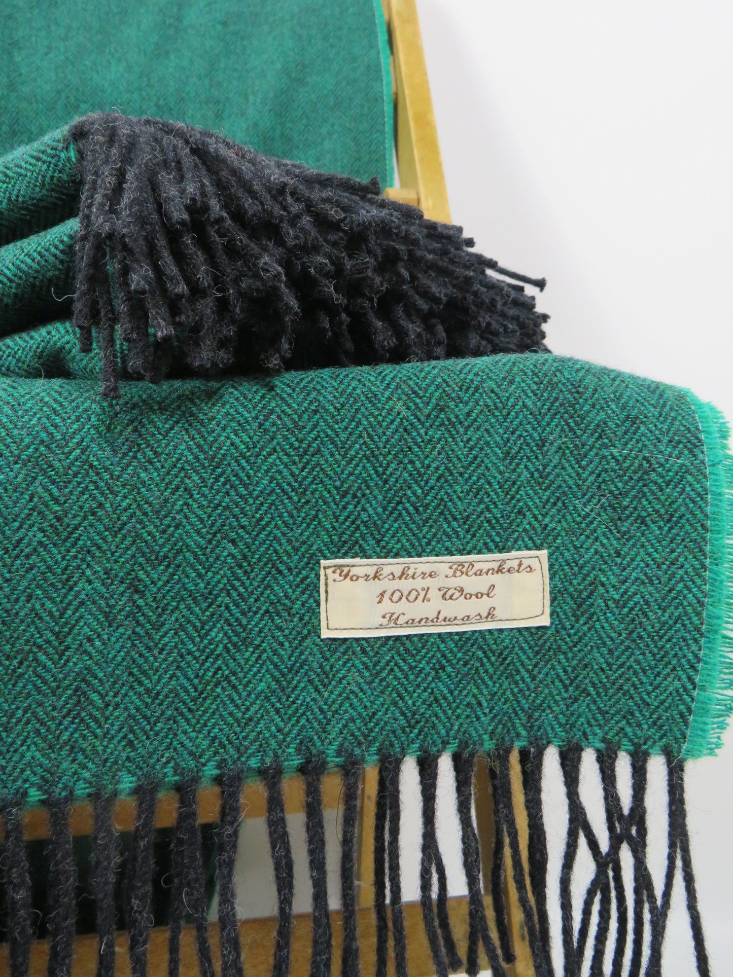 Luxury Herringbone Pure Wool Blanket