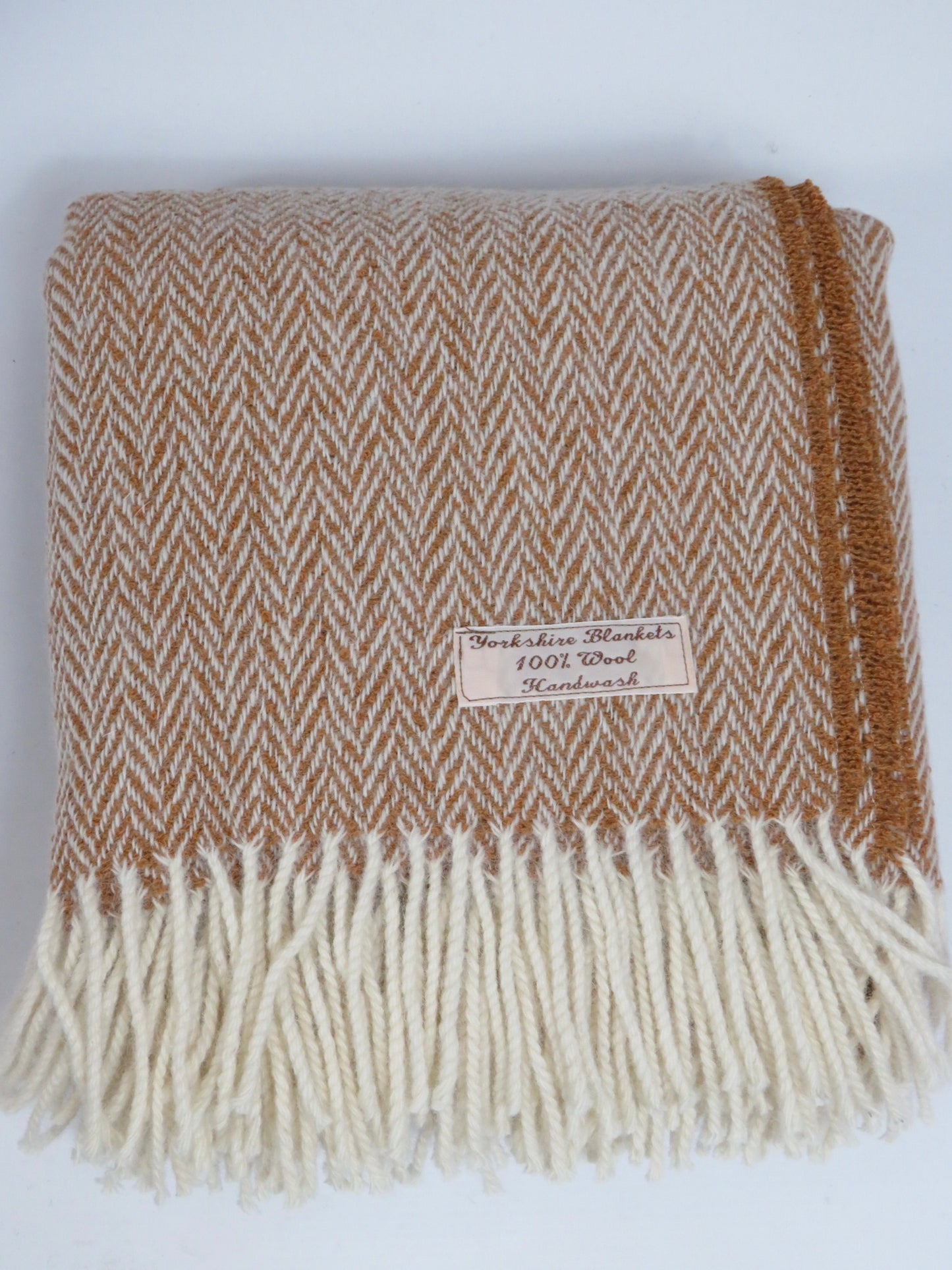 Luxury Herringbone Pure Wool Blanket