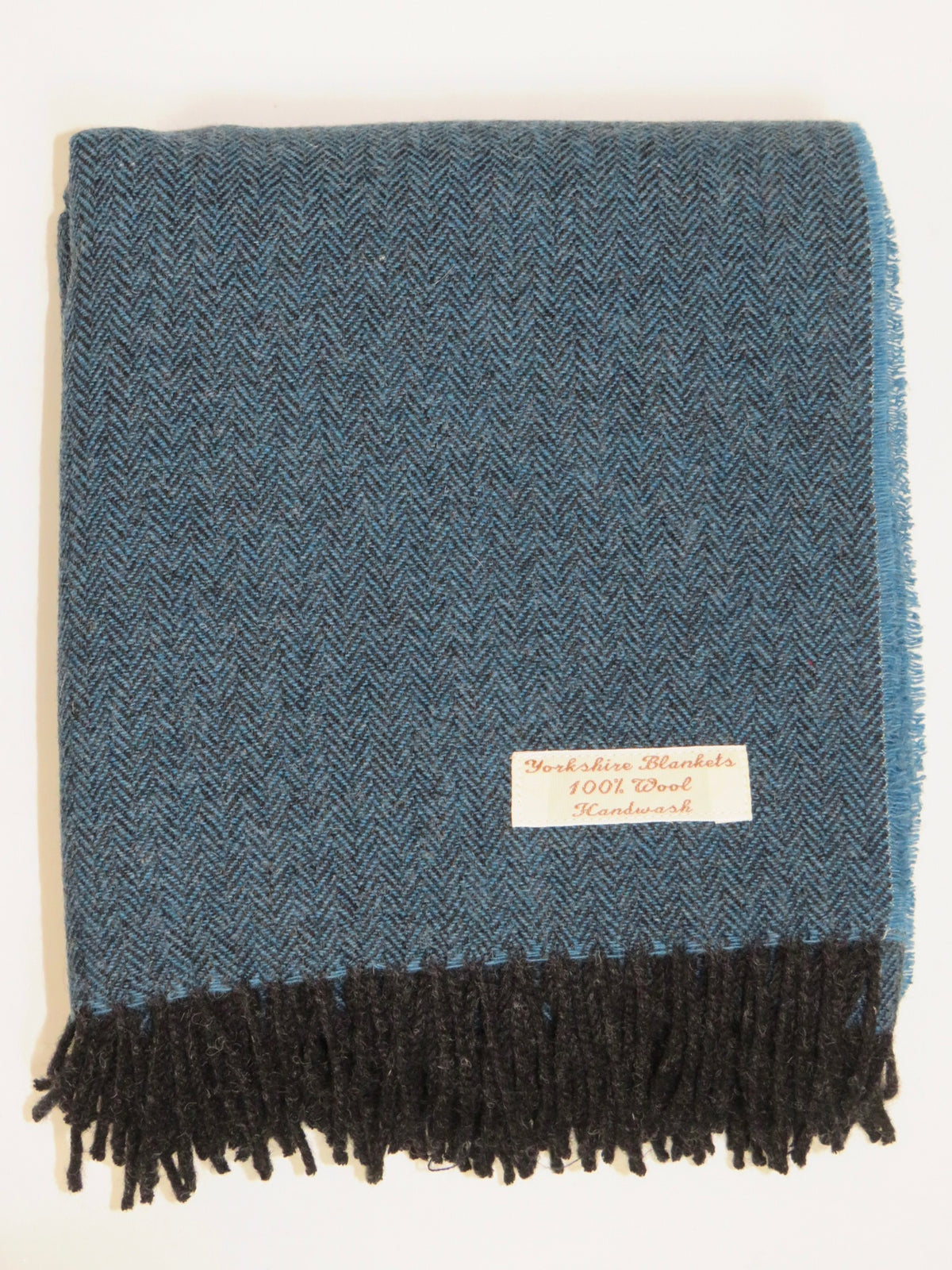 Luxury Herringbone Pure Wool Blanket