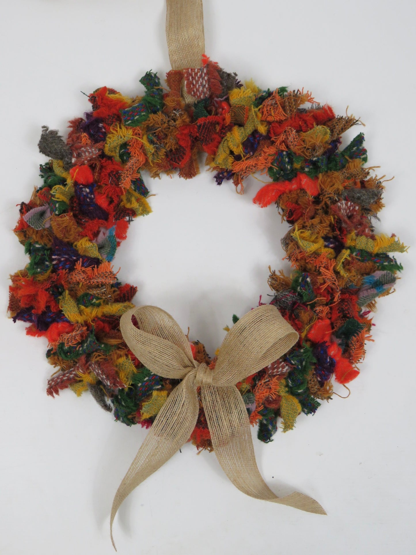 Made Round Rag Wreath (11)