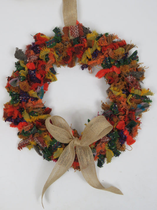 Made Round Rag Wreath (11)