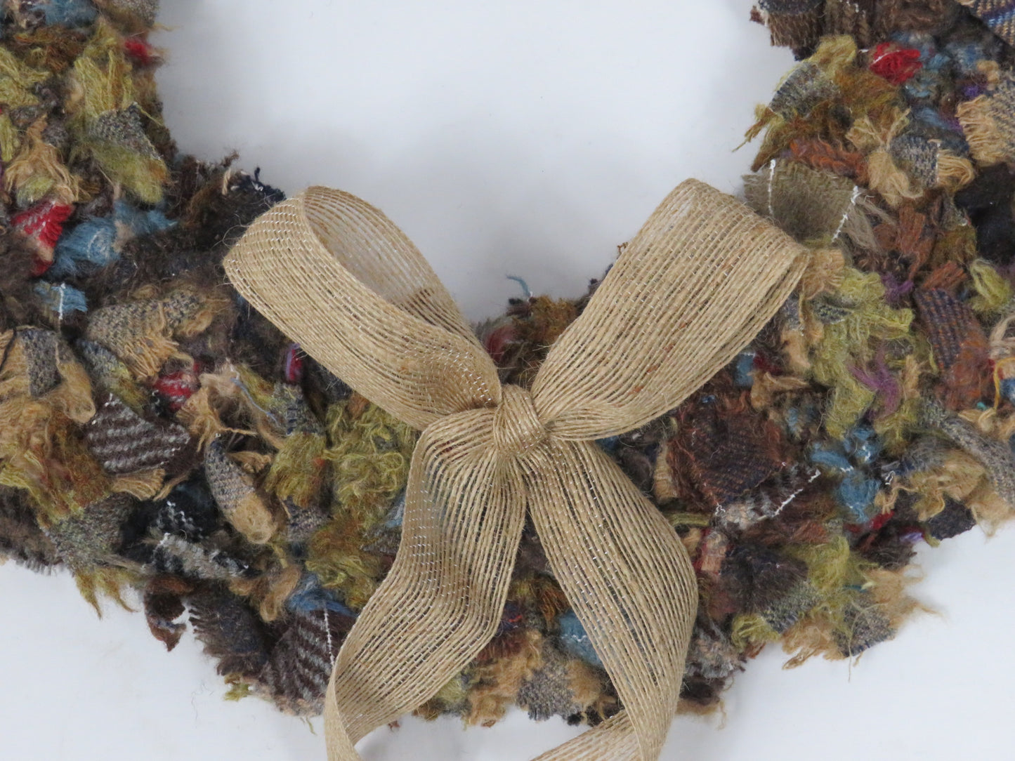 SALE Large Made Round Rag Wreath (19)