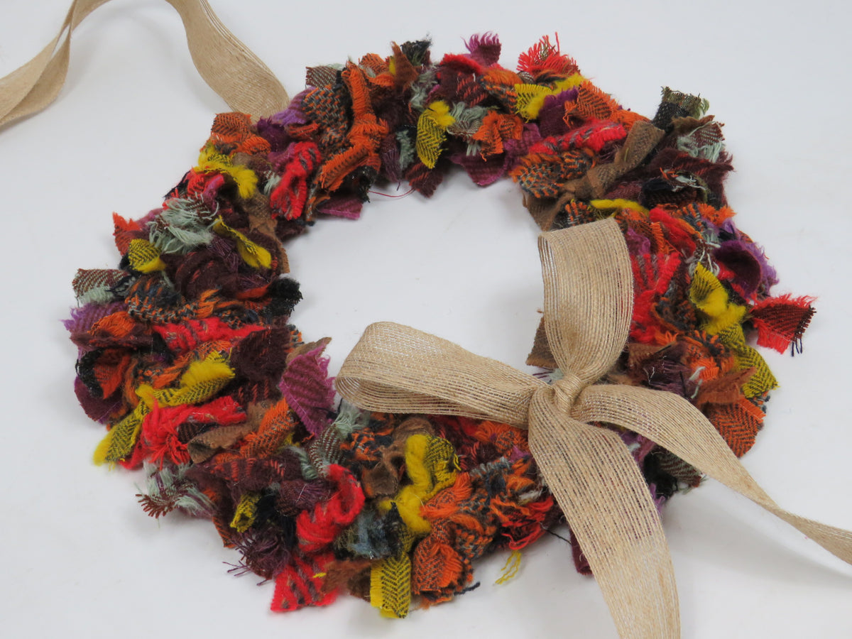 Autumnal Rag Wreath Workshop - Bianco Lounge, White Rose Shopping Centre Leeds, Thursday 15th October.