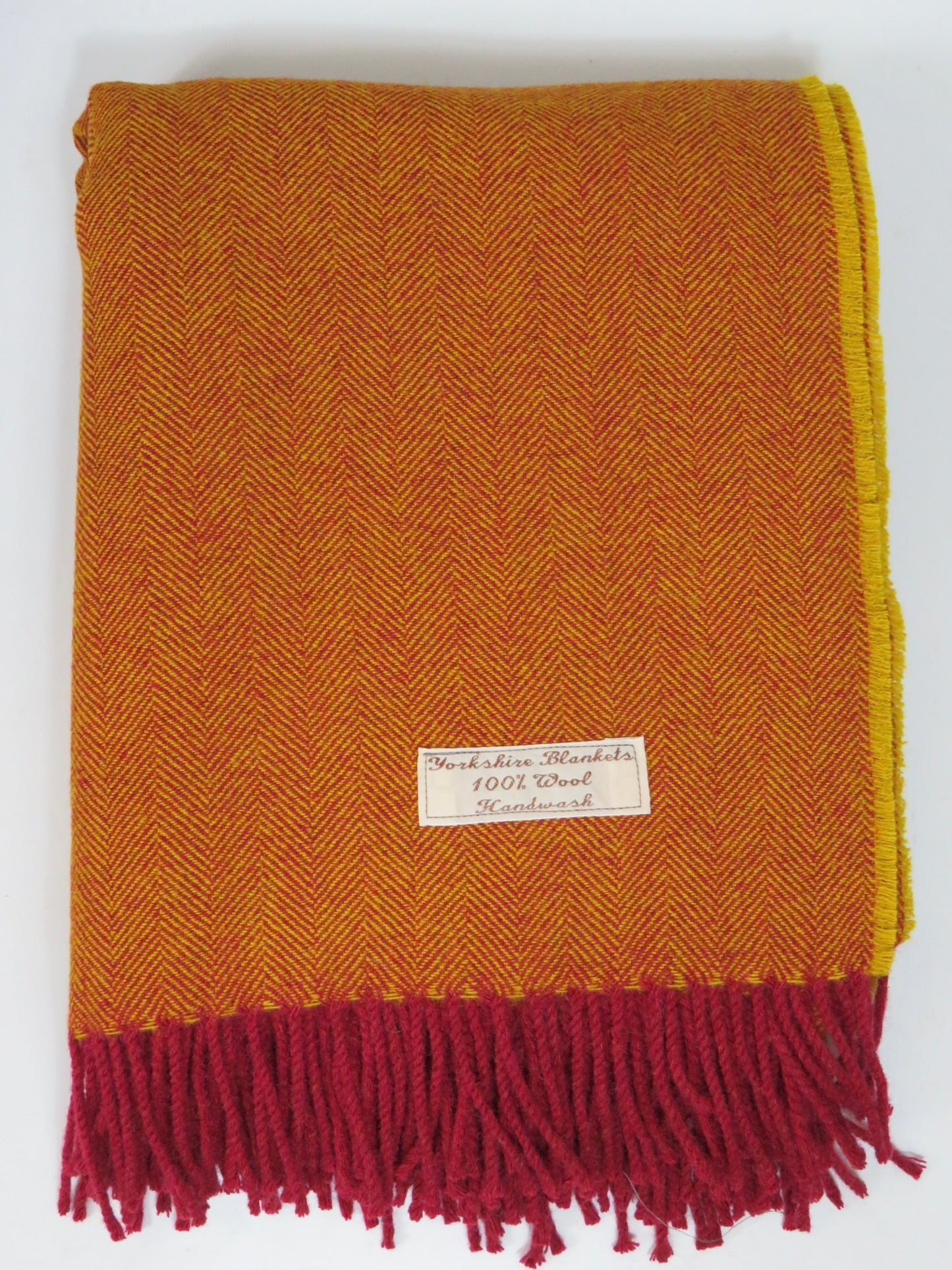 Luxury Herringbone Pure Wool Blanket