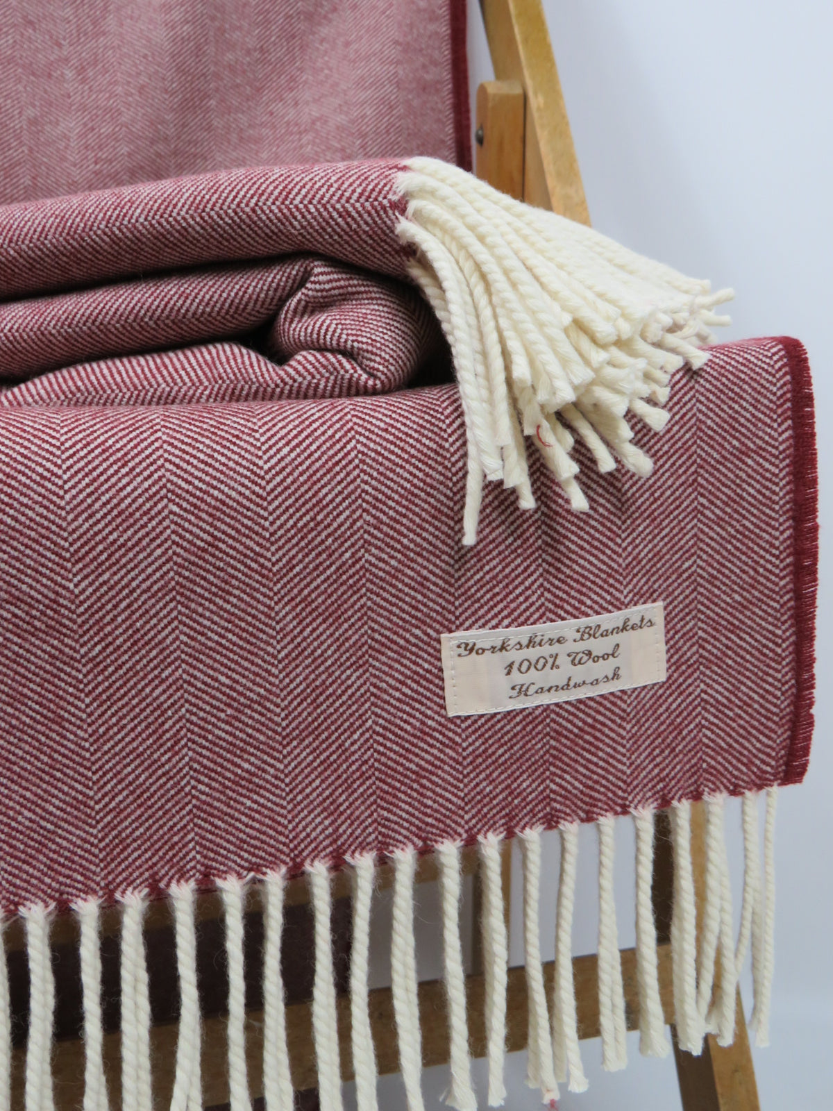 Luxury Herringbone Pure Wool Blanket