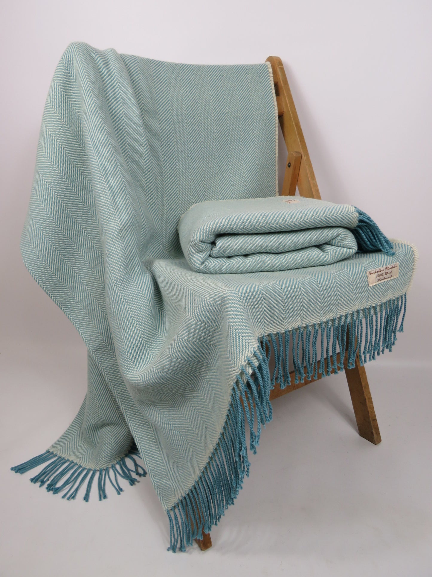 Luxury Herringbone Pure Wool Blanket