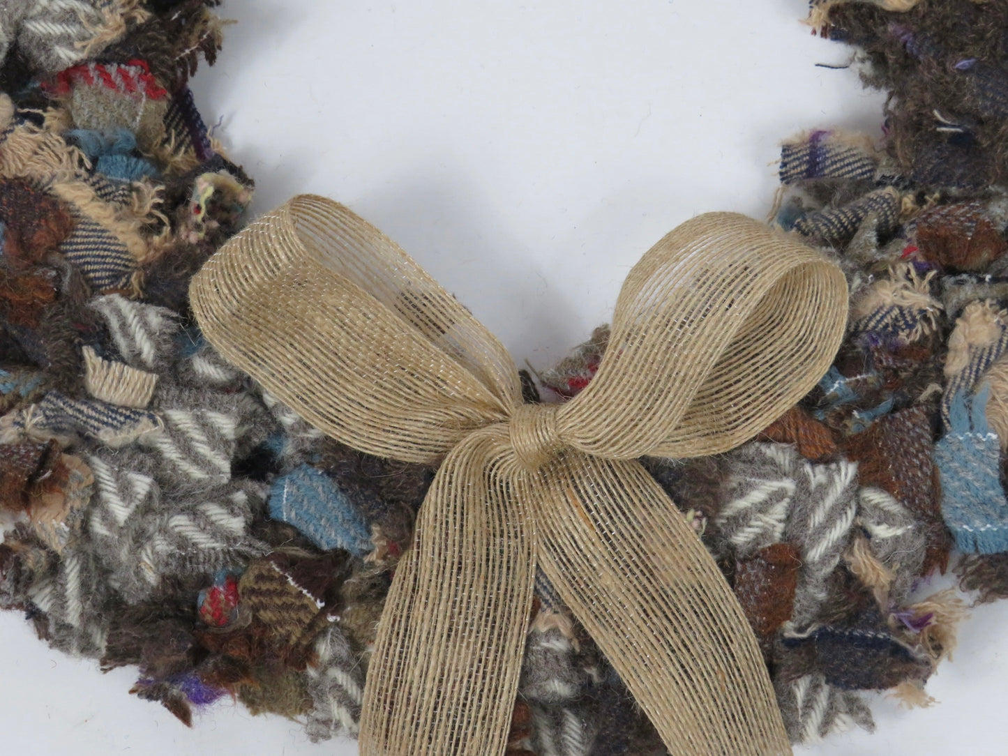 SALE Large Made Round Rag Wreath (21)