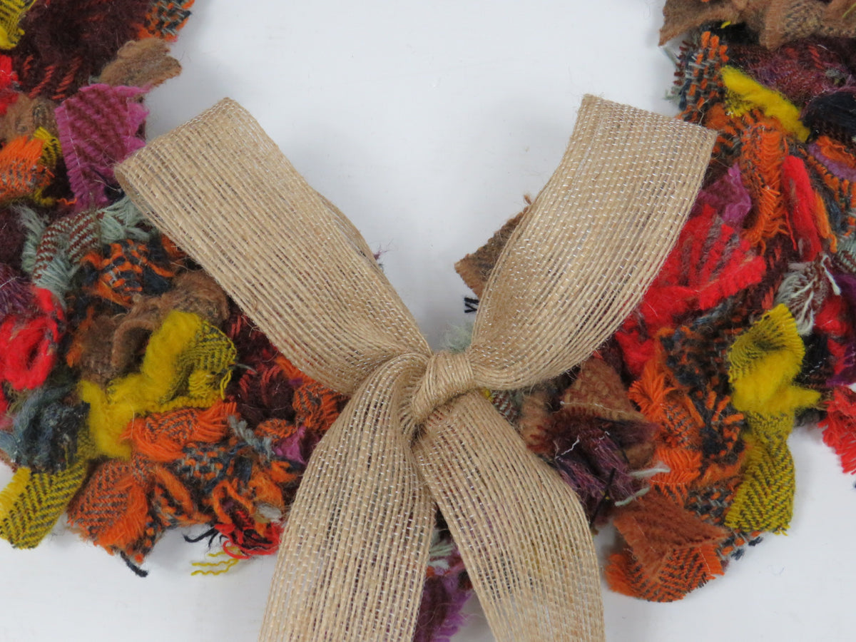 Autumnal Rag Wreath Workshop - Bianco Lounge, White Rose Shopping Centre Leeds, Thursday 15th October.