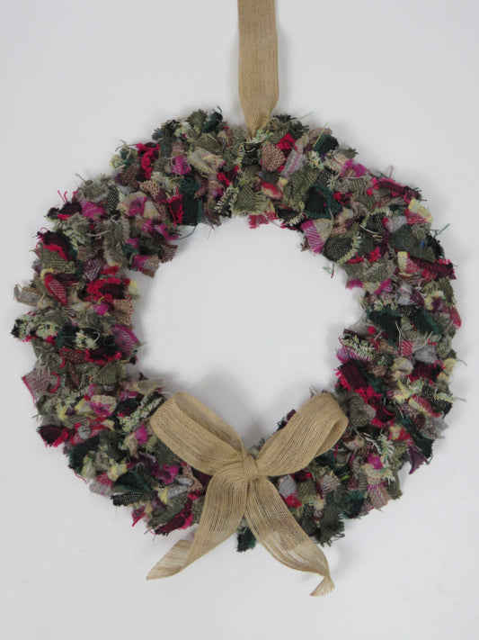 SALE Large Made Round Rag Wreath (25)