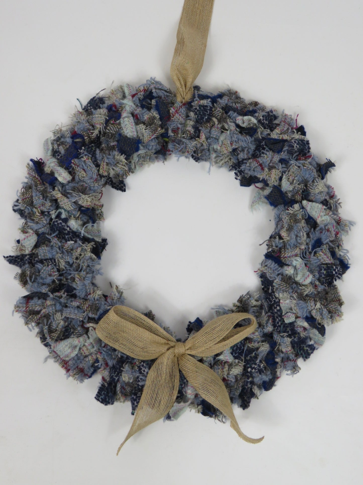 SALE Large Made Round Rag Wreath (29)