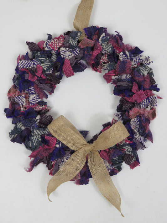 Made Round Rag Wreath (12)