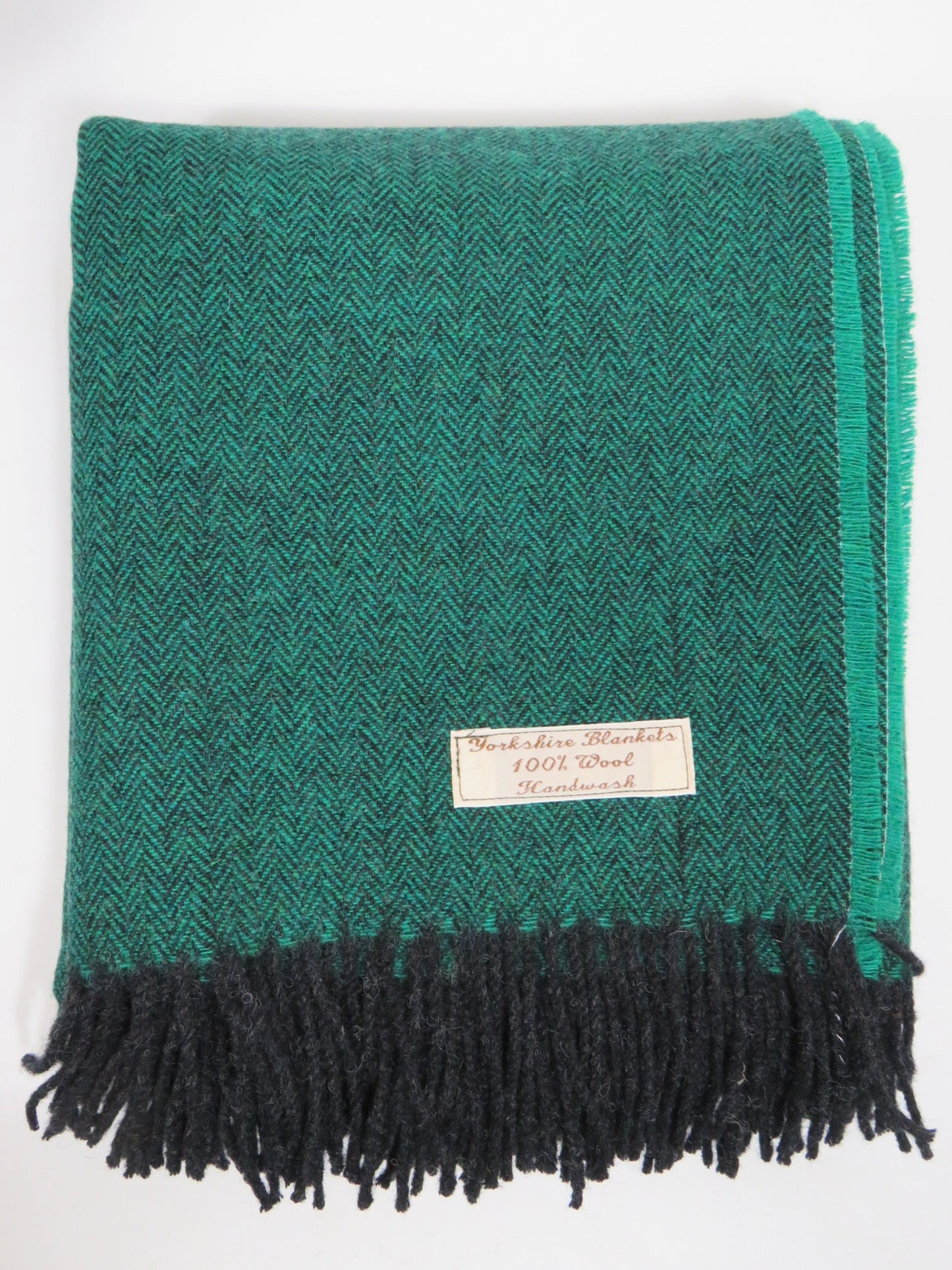 Luxury Herringbone Pure Wool Blanket