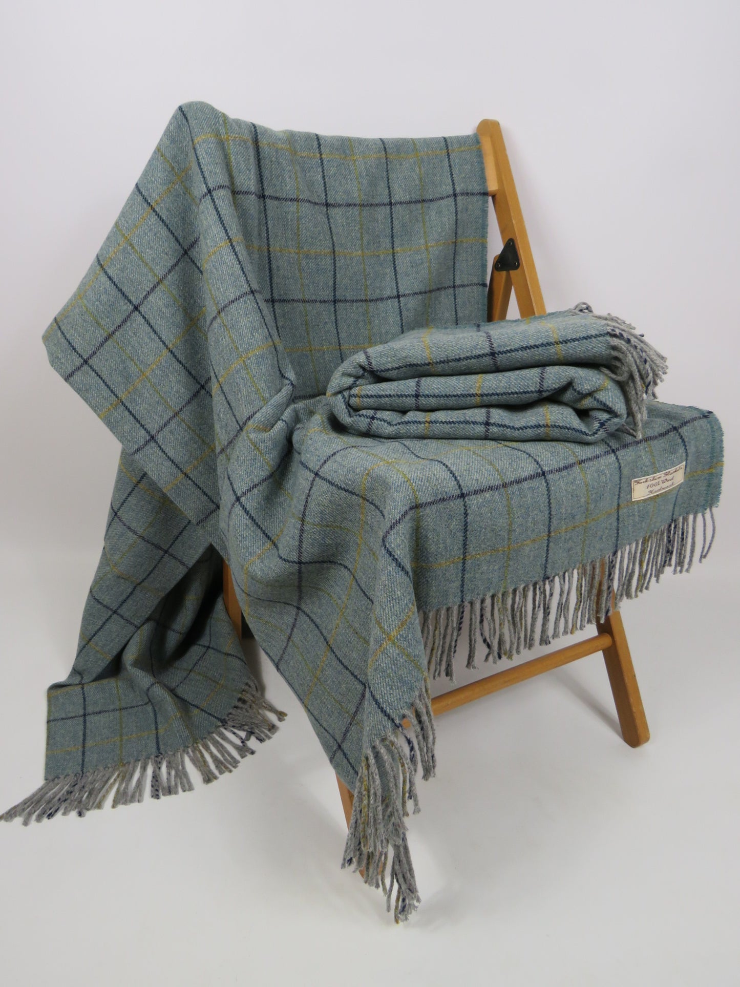 Luxury Windowpane Pure Wool Blanket